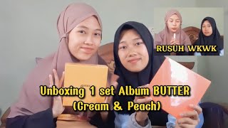 UNBOXING 1 Set Album BTS BUTTER CREAM amp PEACH  Mengheboh dari awal sampe akhir  ARMY [upl. by Tomas]