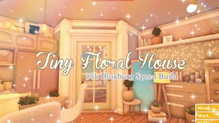 Tiny Detailed Floral House Bloxburg Speed Build 36k [upl. by Adnilahs]