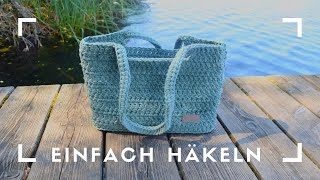 Einfache TASCHE häkeln  Shopper häkeln [upl. by Ande396]