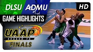 DLSU vs ADMU  Finals Game Highlights  UAAP 79  December 7 2016 [upl. by Dibb]