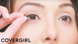 How to Apply False Eyelashes  COVERGIRL [upl. by Nueoht339]