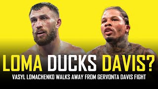 LOMACHENKO WALKS AWAY FROM GERVONTA DAVIS FIGHT 😱🤦🏾‍♂️ [upl. by Rumpf]