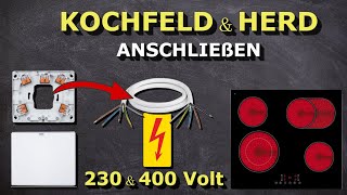 Herd Ofen anschließen 230V amp 400V 5 und 3 Drähte Anleitung und Tipps Autarkes Ceranfeld [upl. by Yekcor]