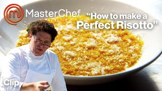 How to make a Perfect Risotto  MasterChef Australia  MasterChef World [upl. by Mychael]