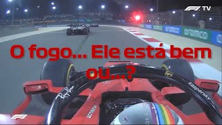 REAÇÃO DOS PILOTOS APÓS ACIDENTE DE ROMAIN GROSJEAN  ONBOARD RÁDIO LEGENDADO [upl. by Ainad501]