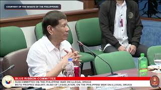 Duterte refuses to leave when Senate panel dismisses him from drug war hearing [upl. by Pinzler]