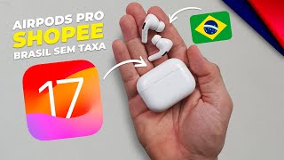 Só 80 REAIS AIRPODS PRO da SHOPEE vale a PENA Réplica PERFEITA com GARANTIA da APPLE em 2024 [upl. by Addam]