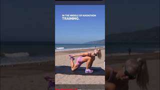 Help Hamstring Cramp 😆 shorts marathontraining hamstring mobilityflow [upl. by Artie679]