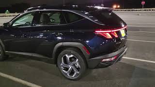 2022 Hyundai Tucson 360 NIGHT WALKAROUND  Deep Sea Exterior [upl. by Ditzel]