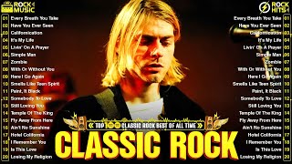 Best Classic Rock Songs 70s 80s 90s 🔥 Guns N Roses Aerosmith Bon Jovi Metallica Queen ACDC U2 [upl. by Furr]