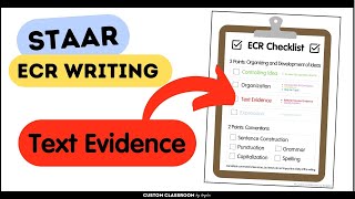 Secrets of STAAR ECR Writing Revealed Mastering Text Evidence [upl. by Belloir]