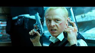 Hot Fuzz  Final Battle Scene Somerfield Shootout  Part Four [upl. by Eirrotal]