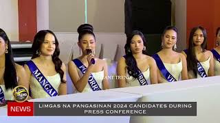 LIMGAS NA PANGASINAN 2024 CANDIDATES Q amp A DURING PRESS CONFERENCE [upl. by Siuqram]