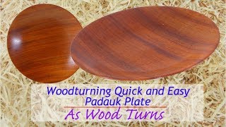 Woodturning Quick and Easy Padauk Plate [upl. by Fleisig]