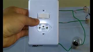 Como Instalar Tomada Simples com Interruptor de lampadaUse Fita isolante e cores fios diferentes [upl. by Ennovy106]