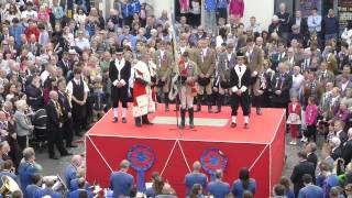 Selkirk Common Riding 2013  Casting of the Colours Royal Burgh Flag [upl. by Ettelrats526]