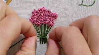 Mazzo di fiori  Tutorial ricamo a mano Bouquet of Flowers  Hand Embroidery Tutorial [upl. by Sugirdor]