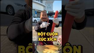 THỬ THÁCH ĂN BỘT CUỘN VỚI CÂY XÚC XÍCH “BỰ CHÀ BỨ” food [upl. by Stephine]