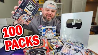 EVERY SPORTS CARD COLLECTORS DREAM Opening 100 Packs for 100k Subs [upl. by Nanon735]