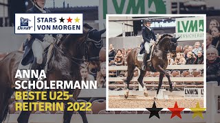 Anna Schölermann  Beste U25 Reiterin DERBY Stars von Morgen 2022 [upl. by Ferdinanda]