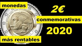 😍¿Cuales son las monedas 2 EUROS CONMEMORATIVAS de 2020 más RENTABLES💰💰 [upl. by Keriann994]