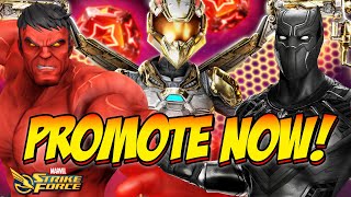 USE PROMO CREDTS ON THEM Top 10 Red Star Promotion Characters  Marvel Strike Force [upl. by Laise]