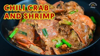 Chili Garlic Crab and Shrimp Easy Recipe [upl. by Diraj]