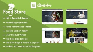 Food Store  Organic amp Restaurant WooCommerce WordPress Theme Free Download [upl. by Volding104]