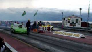 quotBooquot Gorden King bad accident on 14 mile at the Miramichi Dragway New Brunswick Canada [upl. by Sabanrab]