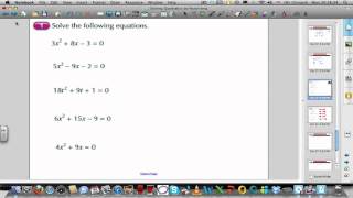 Solving quadratics by factorising part 2 of 2 [upl. by Carlock]