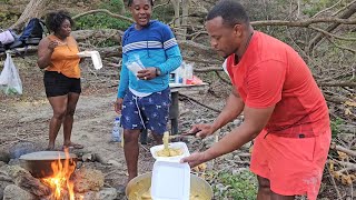 Colaz Coconut dumpling in Curacao  Dozens of flamingos  beautiful [upl. by Nihs]