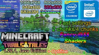 Minecraft 1201 Java on LOWEND LAPTOP  Intel Celeron N2840 Intel HD Bay Trail 4 GB RAM [upl. by Calvina]