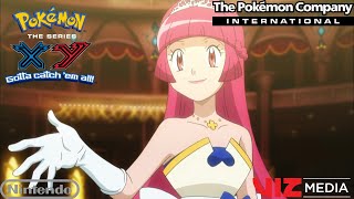 Pokémon The Series XYZ All of Kalos Queen Arias Dialogue and appearances English Dub Eileen Stevens [upl. by Yeldud]