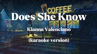 Does She Know Kianna Valenciano karaoke version 🎤 [upl. by Adalard]