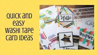 Quick and Easy Washi Tape Card Ideas [upl. by Yemac170]