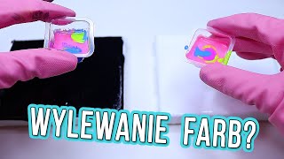 ROBIĘ MINIATUROWE WYLEWANE OBRAZY  Próbuję acrylic pouring [upl. by Aharon]