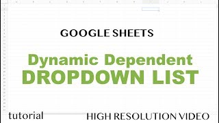 Google Sheets  Drop Down List 2 Dependent Dropdown Lists [upl. by Aniez962]