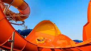 EXTREME Odyssey of Terror WaterSlide at Aquaventure Waterpark Dubai [upl. by Esorrebma]