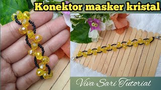 konektor masker kristal  diy face mask extender  beaded bracelet tutorial [upl. by Amalie]