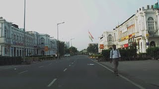 Driving in Connaught Place Area amp Inner Circle  Delhi India Early Morning [upl. by Bibeau]