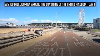 A real time drive around the coastline of the United Kingdom  Day 1 [upl. by Orling]