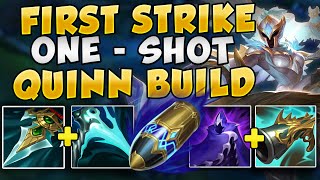 NEW FIRST STRIKE PROWLERS CLAW ONE SHOT BUILD FOR QUINN TOP DELETE ANYONE  League of Legends [upl. by Nylssej]