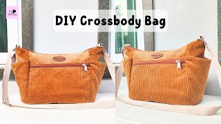 Crossbody Bag With Pockets  Croasbody Bag Sewing Tutorial [upl. by Gareth]