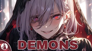 Nightcore  Demons Lyrics [upl. by Odraner]