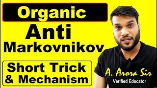 Anti MARKOVNIKOV Rule  Reaction Mechanism  Easy Trick  Organic Chemistry [upl. by Jaime]