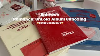 enhypen romance untold album unboxing ⭐️  target exclusive 🎯 [upl. by Merralee512]