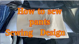 How to sew pants 👖 please 🙏🏾 subscribe [upl. by Jacobba705]