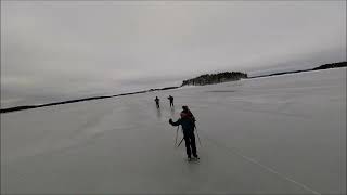 Nordic Skating Finland Helsinki Kallahti vettä jään alla ja päällä 9 1 24 [upl. by Elwood]