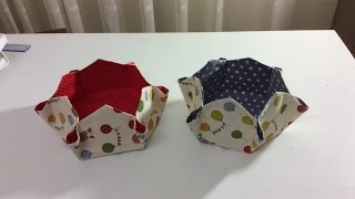 Tuto Couture Madalena  Coudre un petit panier Hexagonal [upl. by Holton]