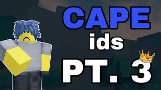 COOL CAPE IDS TO USE PT 3  Roblox The Strongest Battlegrounds [upl. by Monteria]